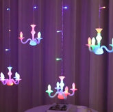 EZYHOME Diwali Light - Chandelier Candle LED Curtain String Lights with Different Flashing Modes for Home Decoration (Multicolor)